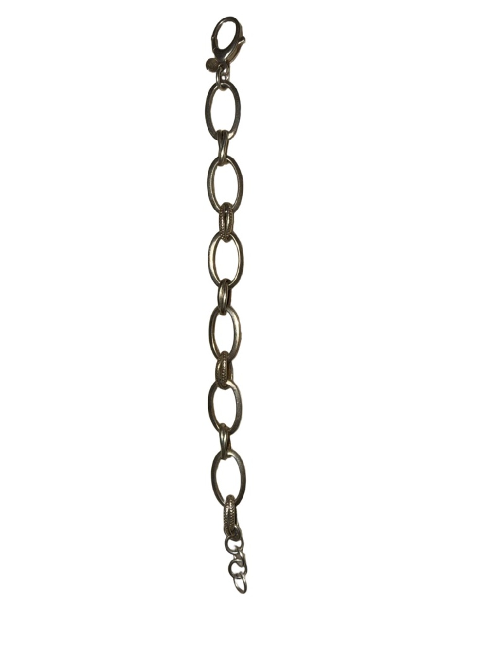 Vintage Sterling Silver “925” Long Loop Chain Bracelet - Made In Italy